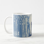 Abstrakt Blau und Elfenbein Kaffeetasse (Links)