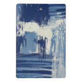 Abstrakt Blau und Elfenbein Mini Klemmbrett (Rückseite)