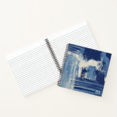 Abstrakt Blau und Elfenbein Notizblock (Innenseite)