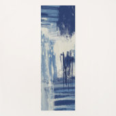Abstrakt Blau und Elfenbein Yogamatte (Vorderseite)