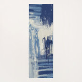 Abstrakt Blau und Elfenbein Yogamatte (Rückseite)