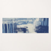 Abstrakt Blau und Elfenbein Yogamatte (Vorderseite (Horizontal))