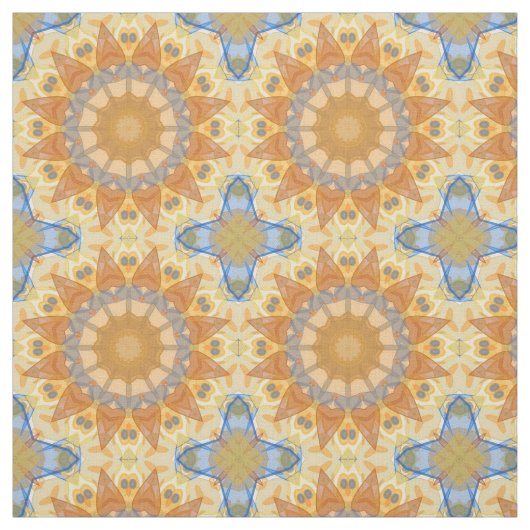 Abstrakt Blau und Gelb - Geometrisch Stoff (Muster)