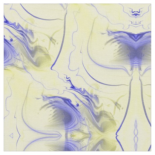 Abstrakt Blau und Gelb Stoff (Nahaufnahme)