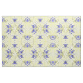 Abstrakt Blau und Gelb Stoff (Fat Quarter (45,7 x 55,9 cm))