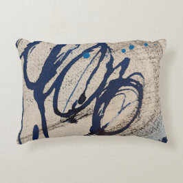 Abstrakt Blau und Grau 000 Dekokissen