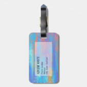 Abstrakt Blau und Orange Gepäckanhänger (Rückseite vertikal)