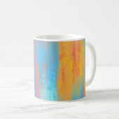 Abstrakt Blau und Orange Kaffeetasse (VorderseiteRechts)