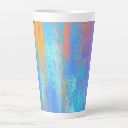 Abstrakt Blau und Orange Milchtasse (Vorderseite)