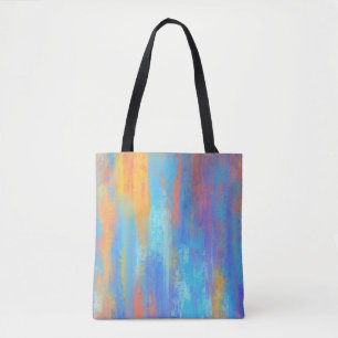 Abstrakt Blau und Orange Tasche