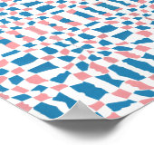 Abstrakt Blau und Rosa Poster (Ecke)