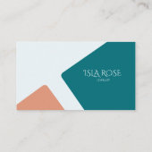 Abstrakt Blau und Rosa Visitenkarte (Rückseite)