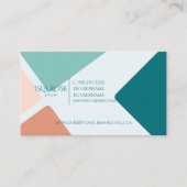 Abstrakt Blau und Rosa Visitenkarte (Vorderseite)