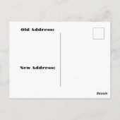 Abstrakt Blau und Rosa Waves Neue Adresse Postkarte (Rückseite)