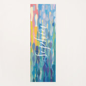 Abstrakt Blau und Rosa Yogamatte (Vorderseite)