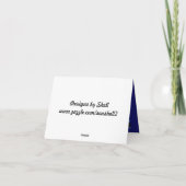 Abstrakt Blau und Schwarz Danke (Rückseite)