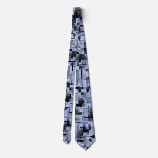 Abstrakt Blau und Schwarz Krawatte (Rückseite)