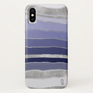 Abstrakt Blau und Silber Personalisiert Case-Mate iPhone Hülle