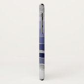 Abstrakt Blau und Silber Personalisiert Case-Mate iPhone Hülle (Hinten/Links)