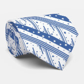 Abstrakt Blau und Weiß Krawatte (Gerollt)