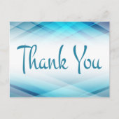 Abstrakt Blau und Weiß Vielen Dank Postcard Postkarte (Vorderseite)