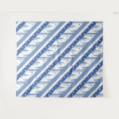 Abstrakt Blau und Weiß Wandteppich (Vorderseite (Horizontal))