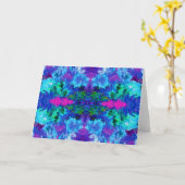 Abstrakt Blau (Version 2) Leere individuell anpass Karte (Gelbe Blume)