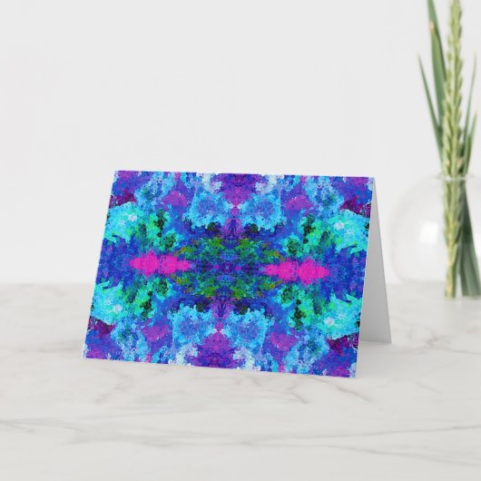 Abstrakt Blau (Version 2) Leere individuell anpass Karte (Vorderseite)