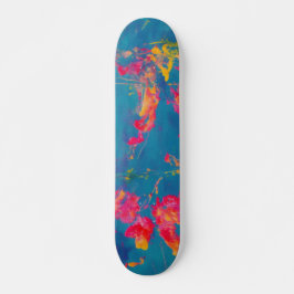 Abstrakt-blaue Gelb- und Orangenskateboard Skateboard