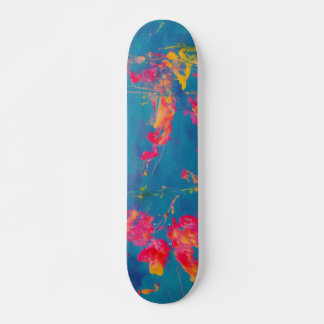 Abstrakt-blaue Gelb- und Orangenskateboard Skateboard