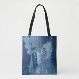 Abstrakt-blaue Grunge-Kunstwerke Tasche