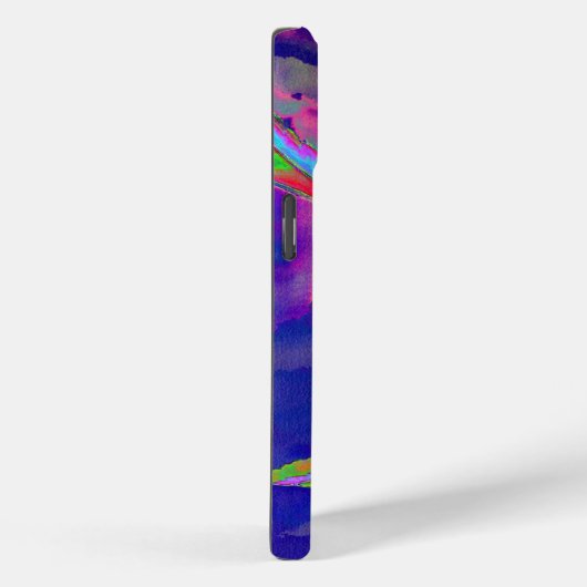 Abstrakt-blaue lila Sonnenblume | Retrofunky Case-Mate iPhone Hülle (Rückseite / Rechts)