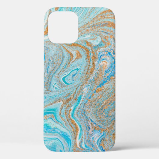 Abstrakt-blaue Marmorstruktur Case-Mate iPhone Hülle (Rückseite)