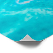 Abstrakt-blaue Marmorstruktur Poster (Ecke)