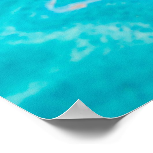 Abstrakt-blaue Marmorstruktur Poster (Ecke)