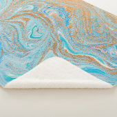 Abstrakt-blaue Marmorstruktur Sherpadecke (3/4)