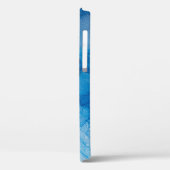 Abstrakt-blaue Marmortextur Case-Mate iPhone Hülle (Rückseite / Links)