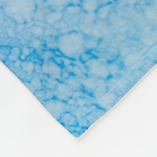Abstrakt-blaue Marmortextur Fleecedecke (Ecke)