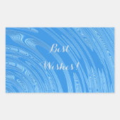 abstrakt-blaue Metallic-Textur Rechteckiger Aufkleber (Vorderseite)