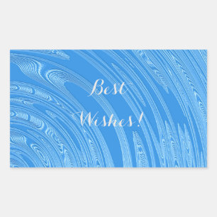 abstrakt-blaue Metallic-Textur Rechteckiger Aufkleber