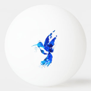 Abstrakt Blauer Hummingvogel Tischtennisball