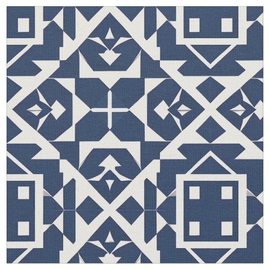 Abstrakt-blaues geometrisches Design Stoff (Nahaufnahme)