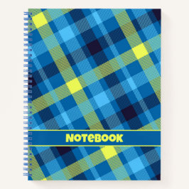 Abstrakt blaues kariertes Notebook Notizblock