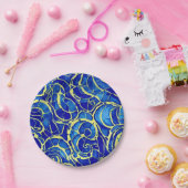 Abstrakt-blaues Mosiakmuster Pappteller (Party)