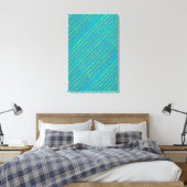 abstrakt blaugrüne Diagonale Leinwanddruck (Insitu (Schlafzimmer))