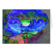 Abstrakt bläulich blühender Mohn (Vorderseite (Horizontal))