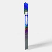 Abstrakt bläulich blühender Mohn Case-Mate iPhone Hülle (Rückseite / Links)