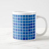 Abstrakt-Blaumosaik Jumbo-Tasse (Rechts)