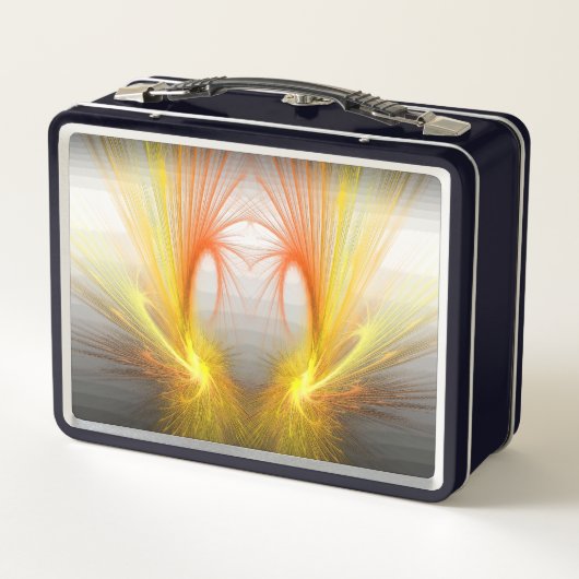 Abstrakt Blitz - Blitz Metall Brotdose (Rückseite)