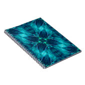 Abstrakt Bloom Aqua und Blue Fraktal Design Notizblock (Rechte Seite)